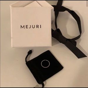 Mejuri 14k White Gold Twist Stacking Ring